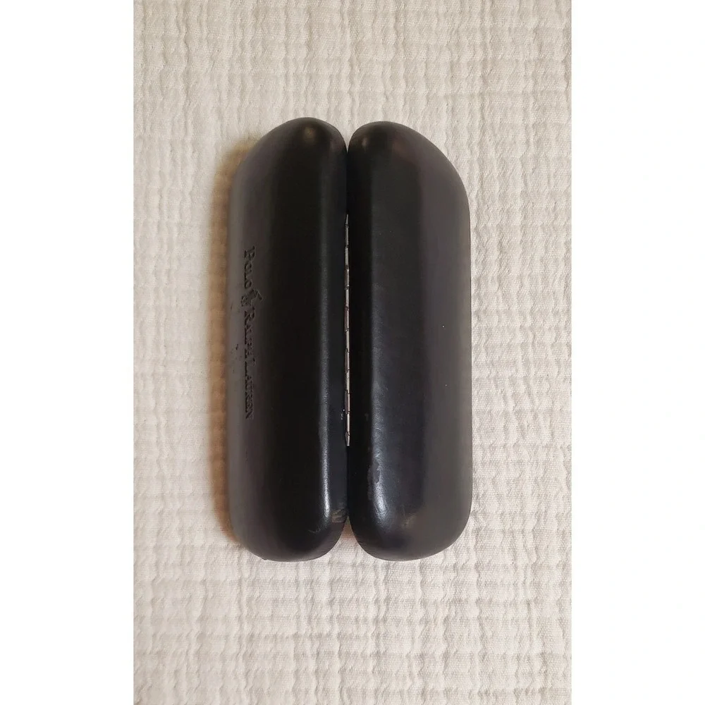 Vintage Polo Ralph Lauren Black Hard Clam Shell Sun/Eyeglass Case
